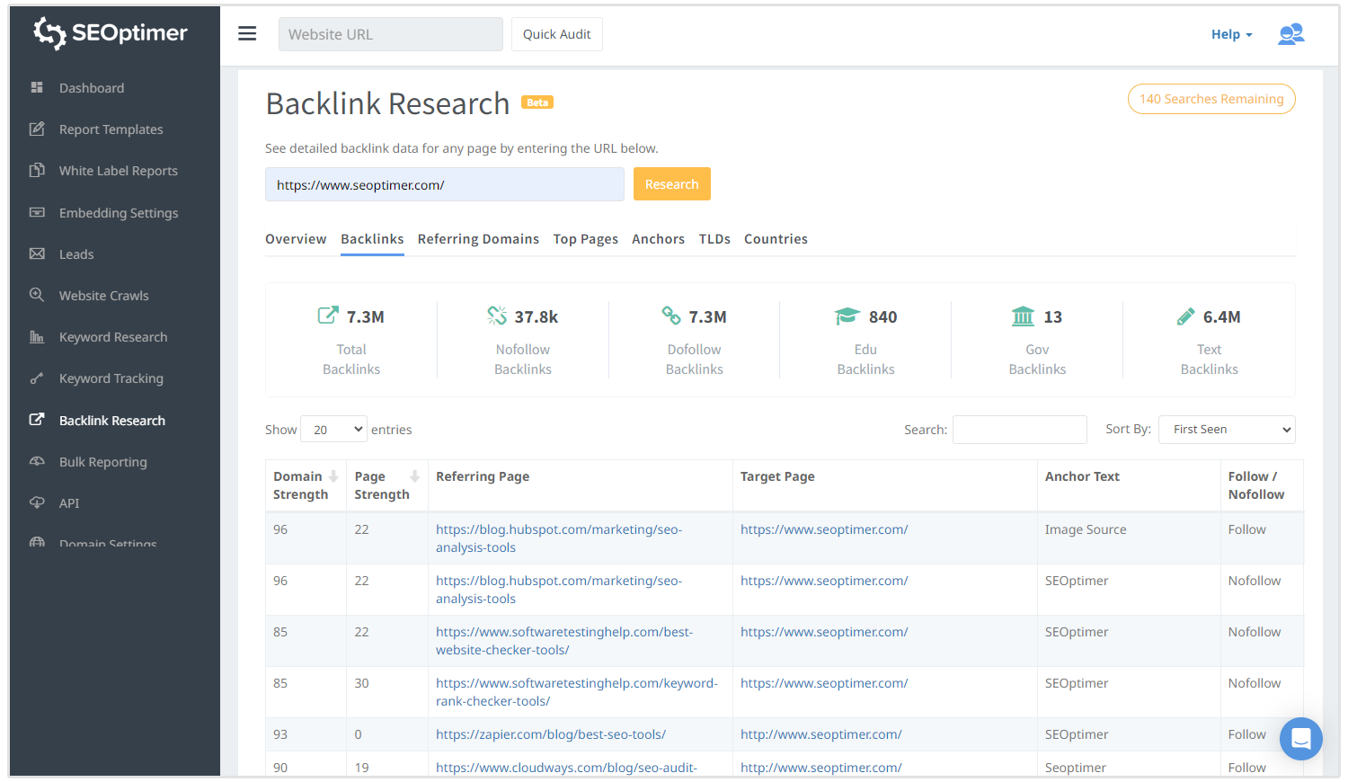 strumento di ricerca backlink