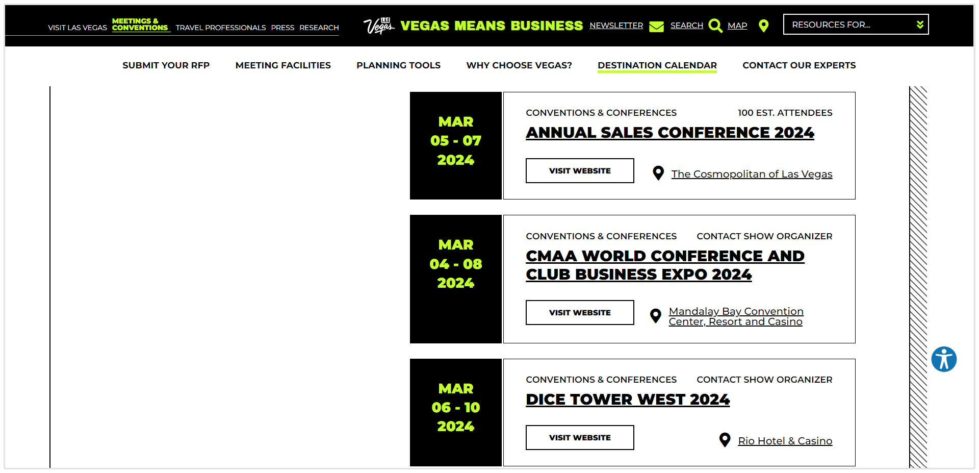 Acara Vegas Means Business