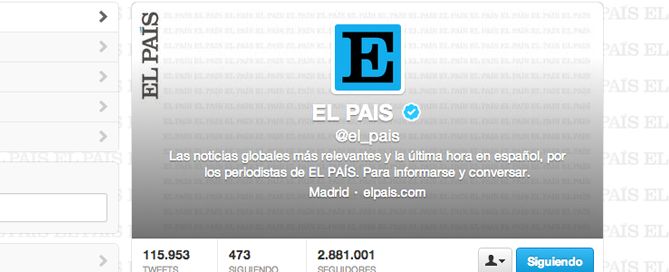 El País y los perfiles falsos de Twitter