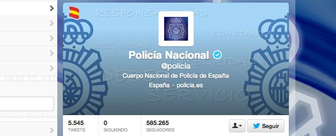 la policía en Twitter