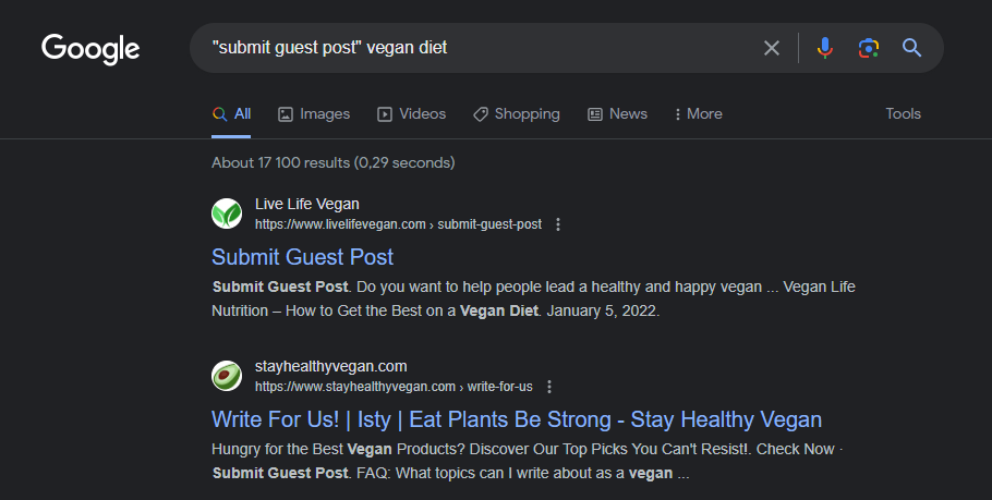 submit guest post search query