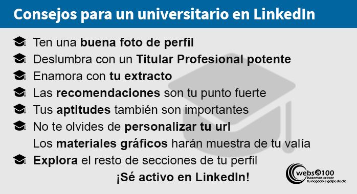 Consejos universitario en LinkedIn