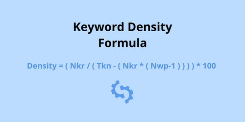fórmula de densidad de palabras clave