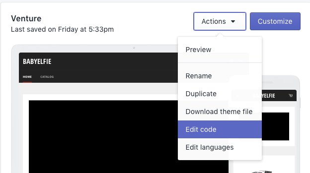 Shopifyでヘッダーファイルを編集してビューポート設定を行う場所