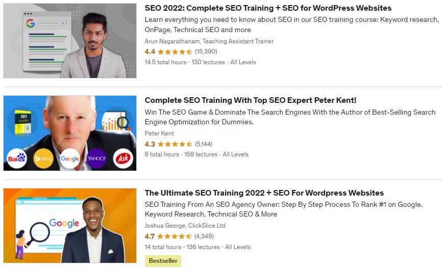 cours udemy seo