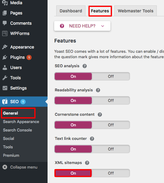 adicionando um sitemap ao wordpress