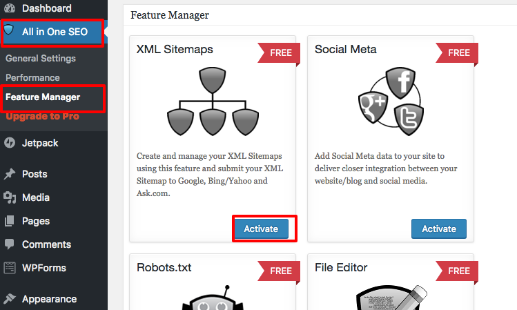 Como adicionar sitemap tudo em um SEO