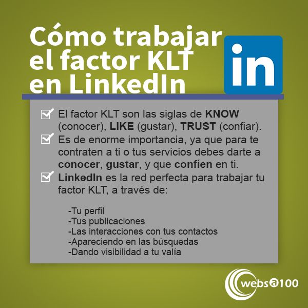 El factor KLT en LinkedIn - Infografía