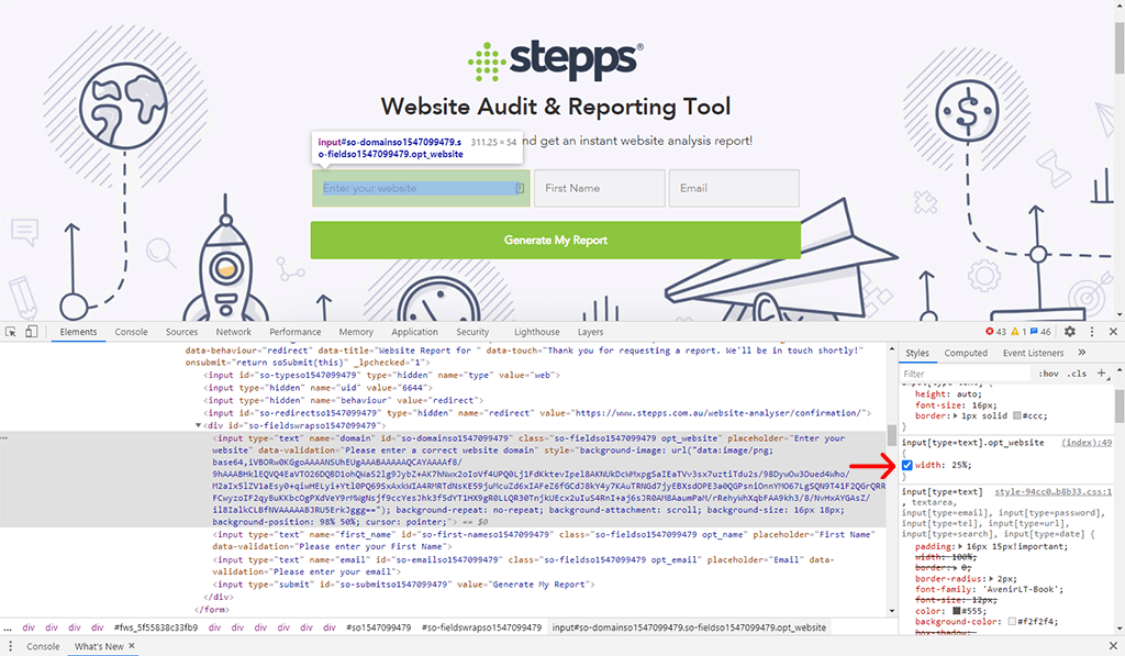 Stepps invoerveld 1