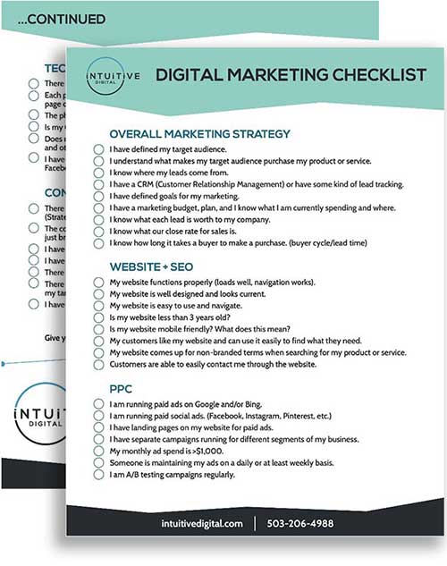 Lista de verificación de Marketing Digital