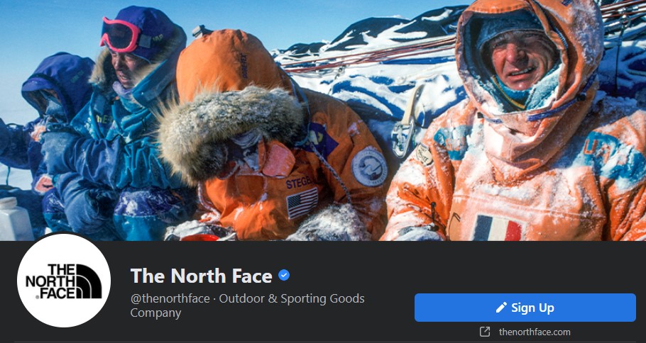the north face Facebook-Seite