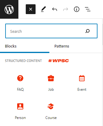 post di WordPress con contenuto strutturato