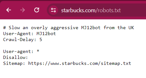 Robots.txt example
