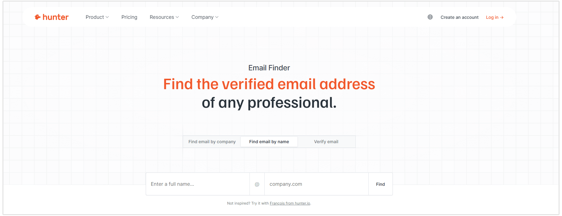 Hunter.io emailadresse finder
