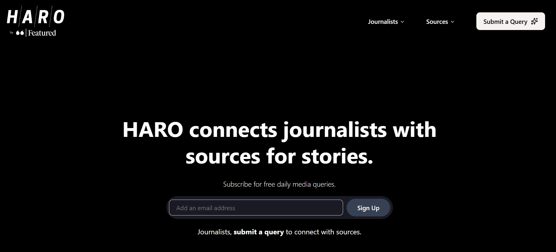 HARO homepage